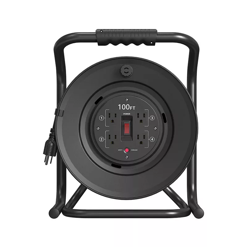 4 콘센트 플라스틱 코드 릴 100ft 4 콘센트 플라스틱 코드 릴 100ft